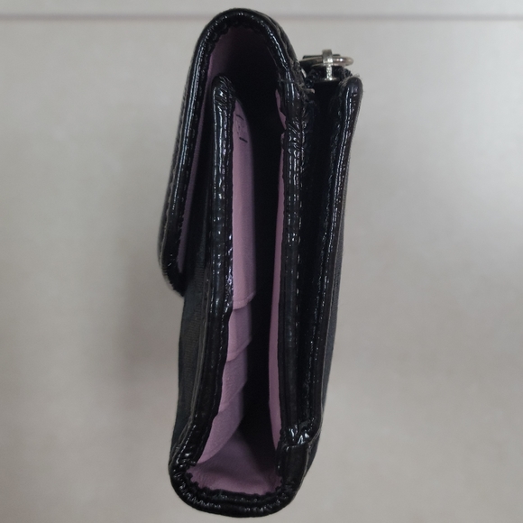 Authentic Coach Long Wallet Black Purple - Classic Design, Well-Maintained - Picture 10 of 13